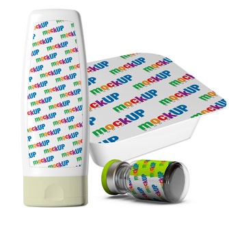 mock-up, mockup, packaging, etichetta, bottiglia, flacone, alimenti, igiene, cosmetica, medicina
