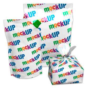 mock-up, mockup, packaging, flexible, bag, multipack, doy-pack, pouche, promo, food, cleaning, ice cream
