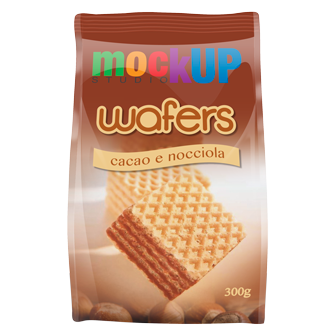 mockup packaging flexible cookies bag