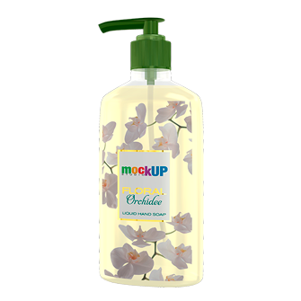 mockup packaging label handwash liquid soap