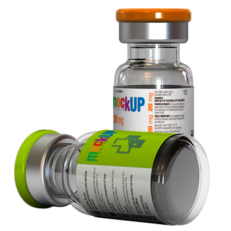 mockup packaging pharma vial