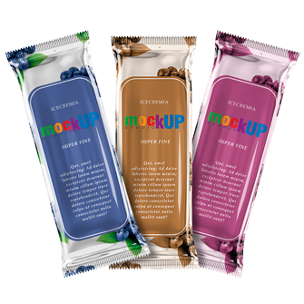 mockup packaging ice cream
